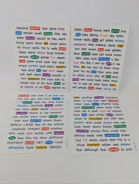 Hallmark Stickers Words Vintage